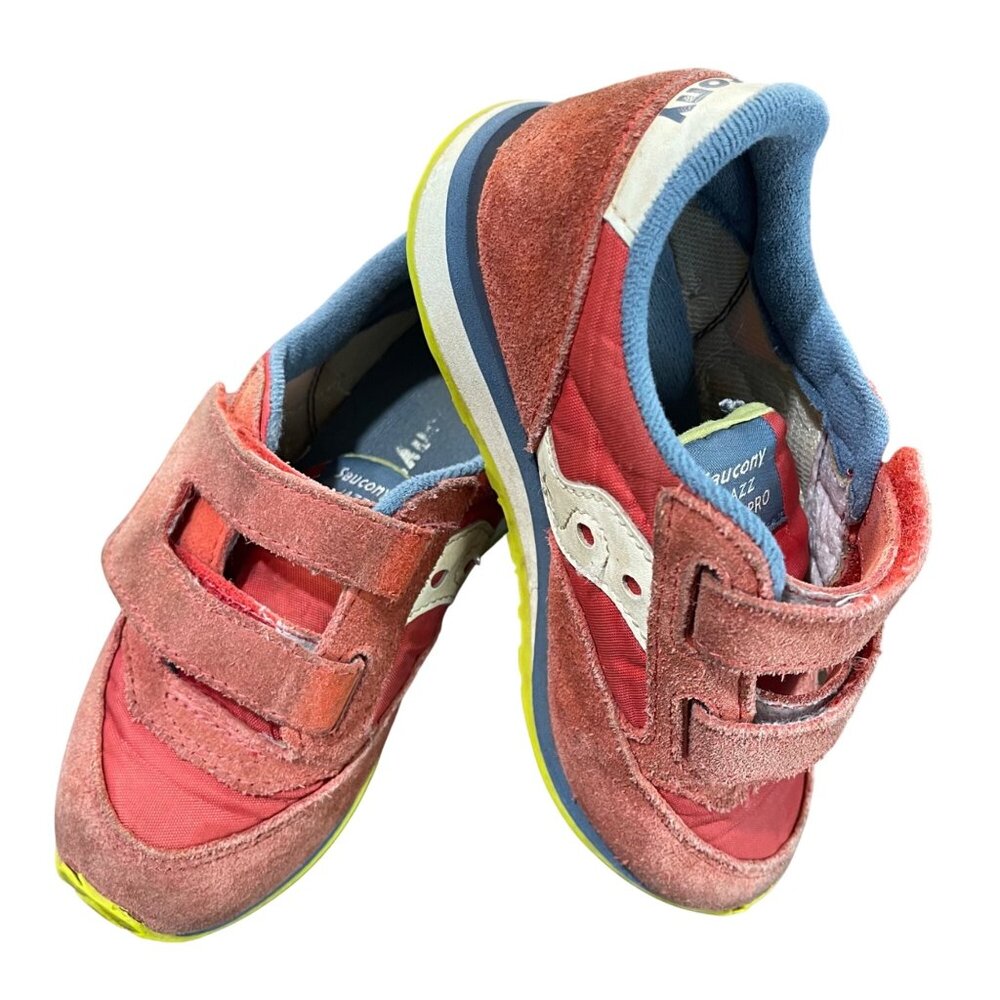 Saucony Jazz HL Sneakers Unisex Toddler Size 11 Athletic Shoes Red Hook and Loop